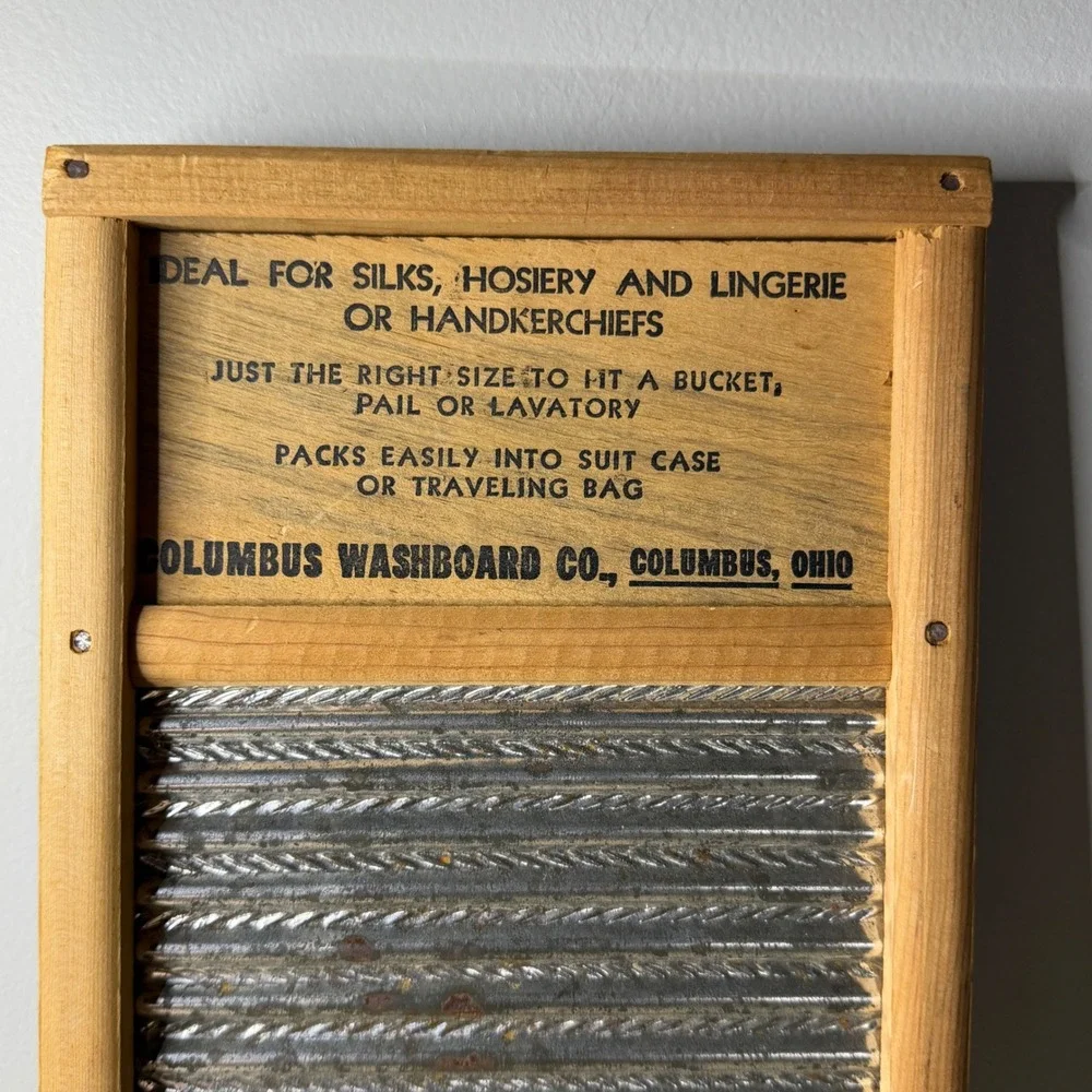 Vintage Dubl Handi Washboard‎ Columbus Washboard Ohio Primitive Farmhouse Decor